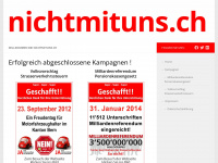 nichtmituns.ch Webseite Vorschau