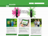 nicorette.ch Webseite Vorschau