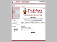 duckmania.de Webseite Vorschau