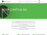 novacantica.ch Webseite Vorschau