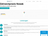nowak-zahnarztpraxis.de Webseite Vorschau