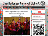 oberfladunger-carneval-club.de Webseite Vorschau