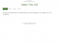 oeko-tec.ch Webseite Vorschau