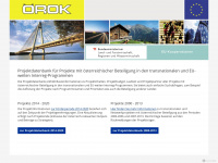 oerok-projektdatenbank.at Webseite Vorschau