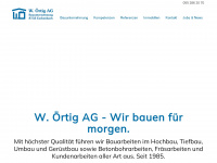 oertigag.ch Webseite Vorschau