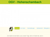 ogv-hohenschambach.de Webseite Vorschau
