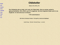 oldiekeller.ch Webseite Vorschau