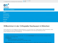 on-orthopaedie.de Webseite Vorschau