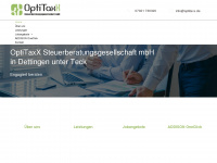 optitaxx.com Webseite Vorschau