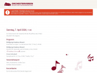 orchesterverein.at Webseite Vorschau