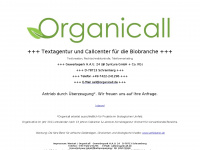 organicall.de Webseite Vorschau