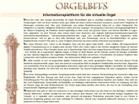 orgelbits.de Webseite Vorschau
