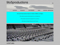9to5productions.de Webseite Vorschau