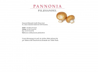 pannonia-pilzhandel.at Webseite Vorschau