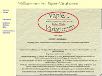 papier-variationen.de Webseite Vorschau