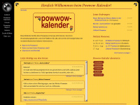 powwow-kalender.de Webseite Vorschau