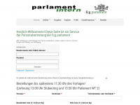 parlamentintern.at Webseite Vorschau
