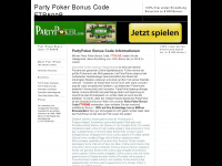 partypokerbonuscode.de Webseite Vorschau