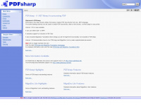 pdfsharp.de Webseite Vorschau
