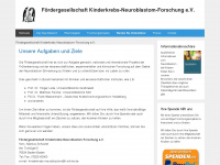 neuroblastoma.de Webseite Vorschau