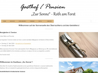 pension-zursonne.de Webseite Vorschau