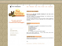 pet-paradise.de Webseite Vorschau