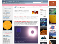 spaceweather.com Webseite Vorschau