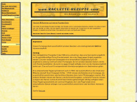 raclette-rezepte.de Webseite Vorschau