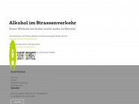 alkoholimstrassenverkehr.ch Webseite Vorschau