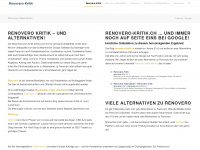 renovero-kritik.ch Webseite Vorschau