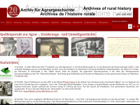 histoirerurale.ch Webseite Vorschau