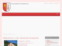 vorderthal.ch Webseite Vorschau