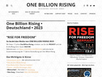 onebillionrising.de Webseite Vorschau