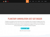 planetaryannihilation.com Webseite Vorschau