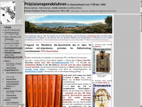 precision-pendulum-clocks.org Webseite Vorschau