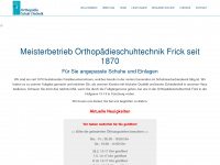 orthopaedieschuhtechnik-frick.de Webseite Vorschau