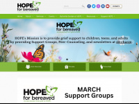 hopeforbereaved.com Webseite Vorschau