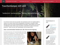 taschenlampe-led.eu Webseite Vorschau