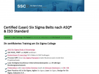 six-sigma-college.de Webseite Vorschau