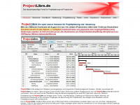 projectlibre.de Webseite Vorschau