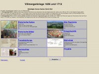 villmergerkriege.ch Webseite Vorschau