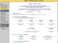 saar-genealogie-klein.de Webseite Vorschau