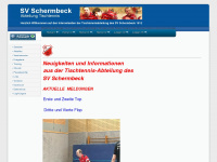 sv-schermbeck-tischtennis.de Webseite Vorschau