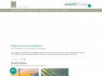 umweltfinanz.de Webseite Vorschau
