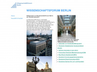 wissenschaftsforum-berlin.de Webseite Vorschau