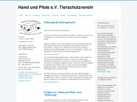 handundpfote-tierschutz.de Webseite Vorschau