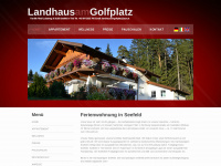 landhausamgolfplatz.com Webseite Vorschau