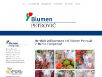 blumen-petrovic.de Webseite Vorschau