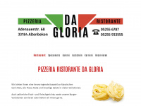 pizza-dagloria.de Webseite Vorschau