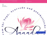 anandayoga.biz Webseite Vorschau